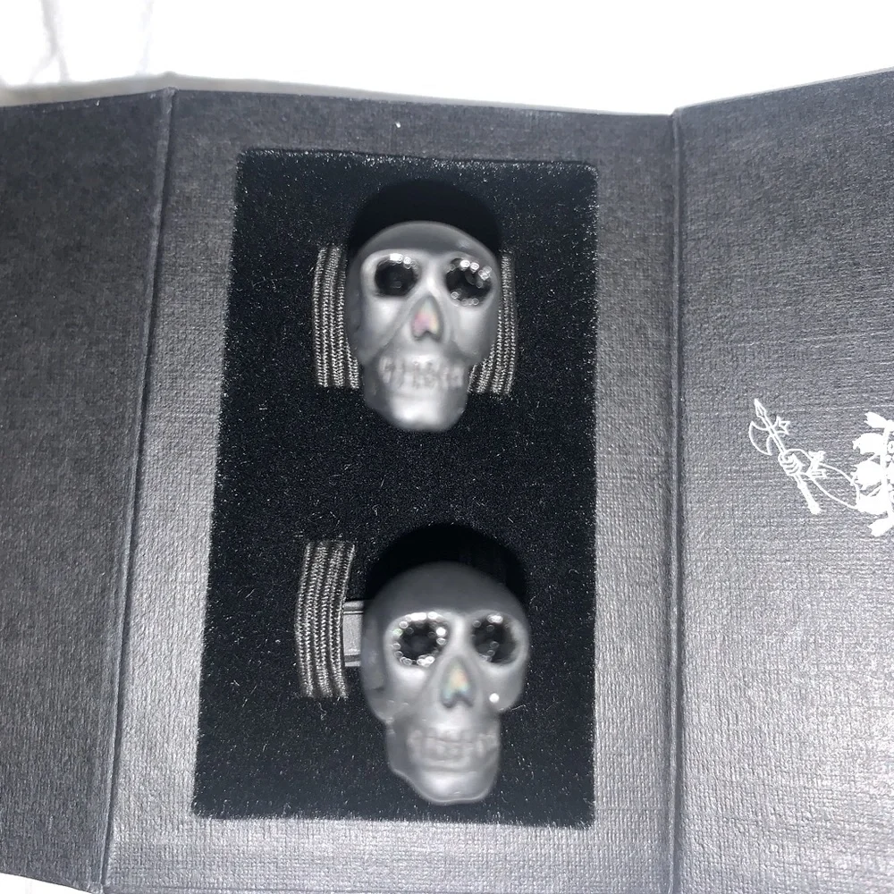 Ravi Ratan Crystal Skull Cufflinks